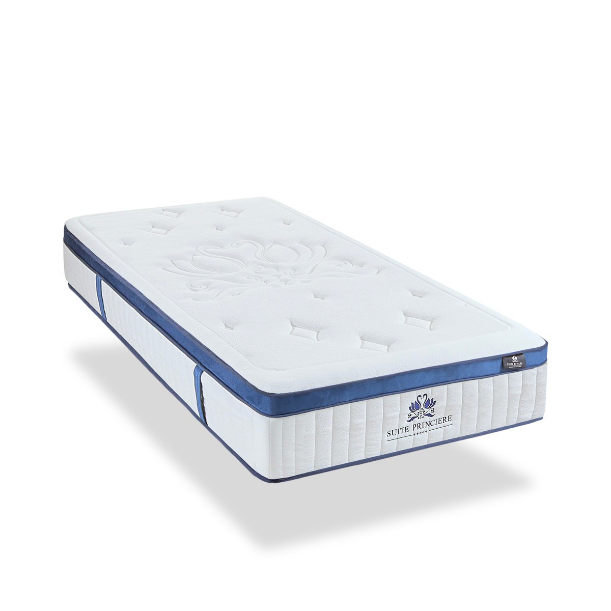 Matelas Micro-ressorts Suite Princière 140x190 cm Accueil Mousse Supersoft couleur unique, BELLECOUR