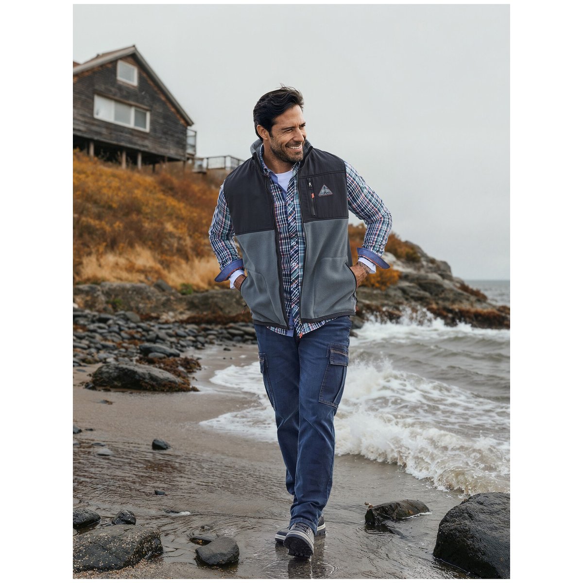 Veste polaire sans manches FINNSEN bleu, JAN VANDERSTORM