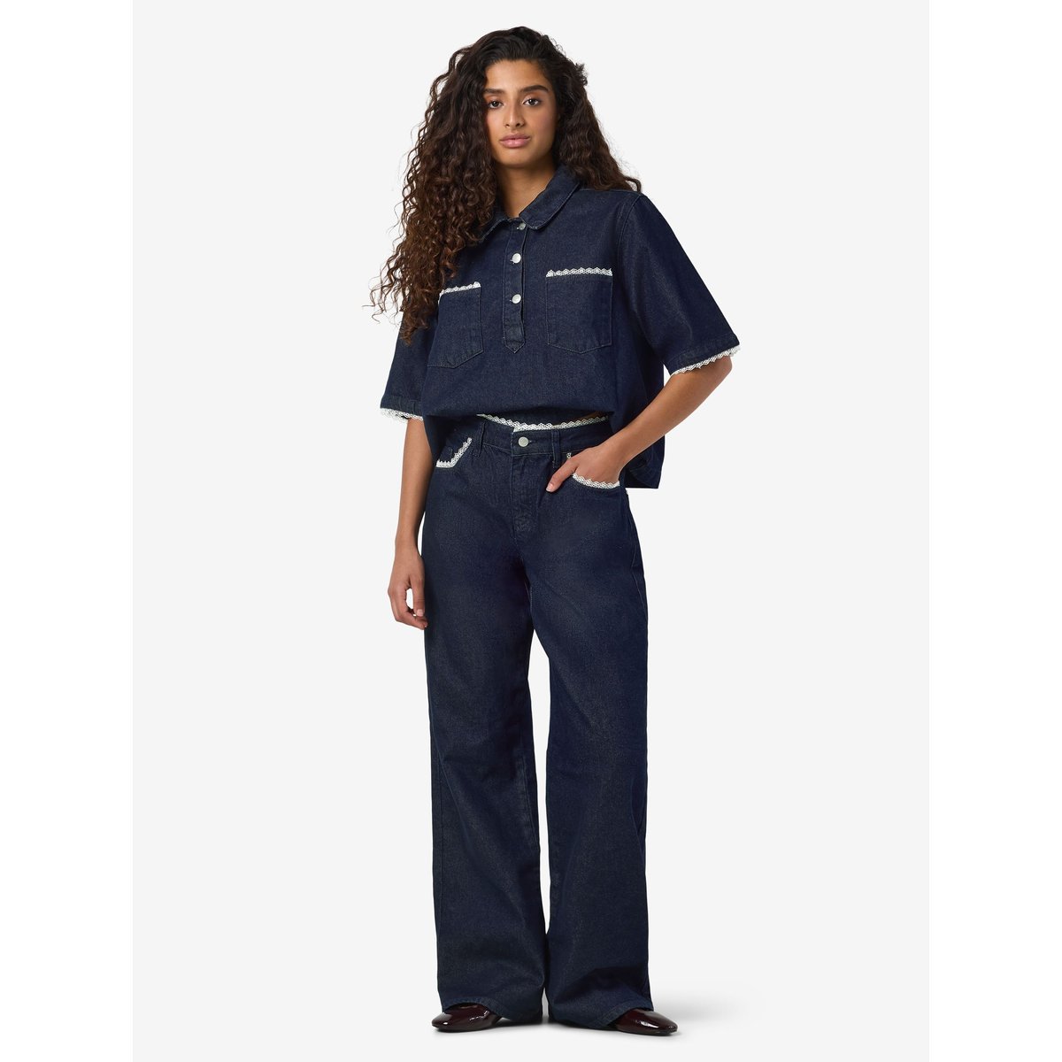 Jean Loose Fit dark blue denim, NOISY MAY