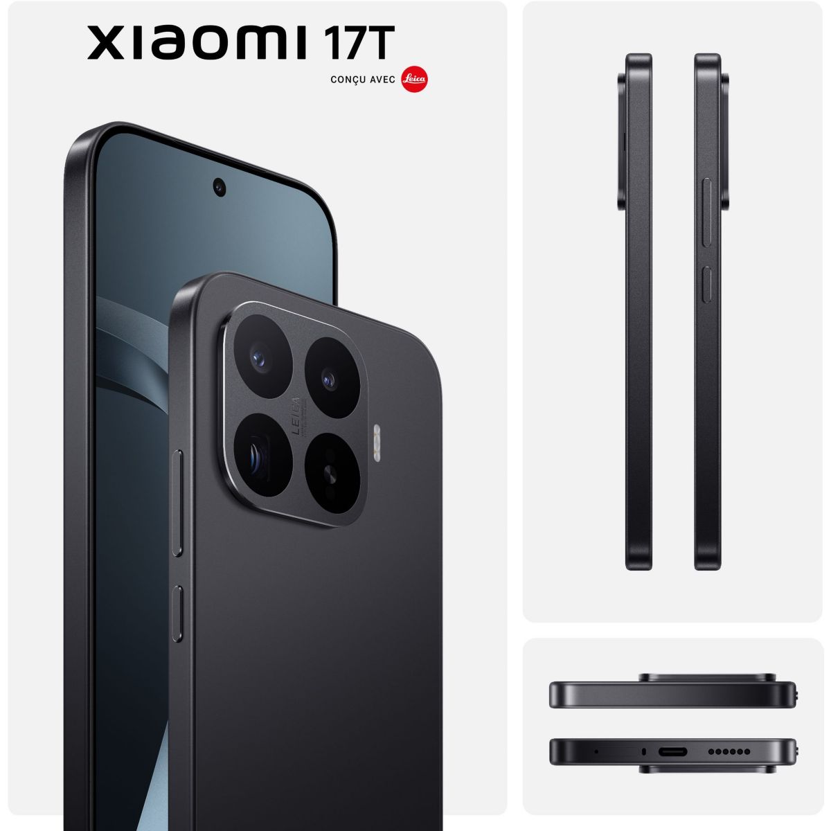 Smartphone 17T concu avec Leica 256Go Noir couleur unique, XIAOMI