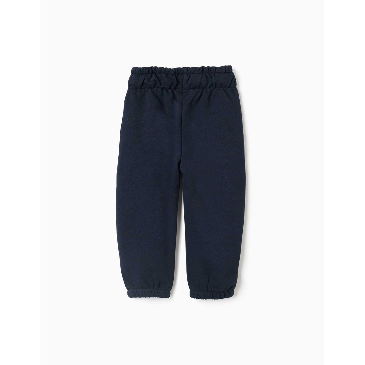 Pantalon paperbag en molleton avec nœud décoratif bleu foncé, ZIPPY