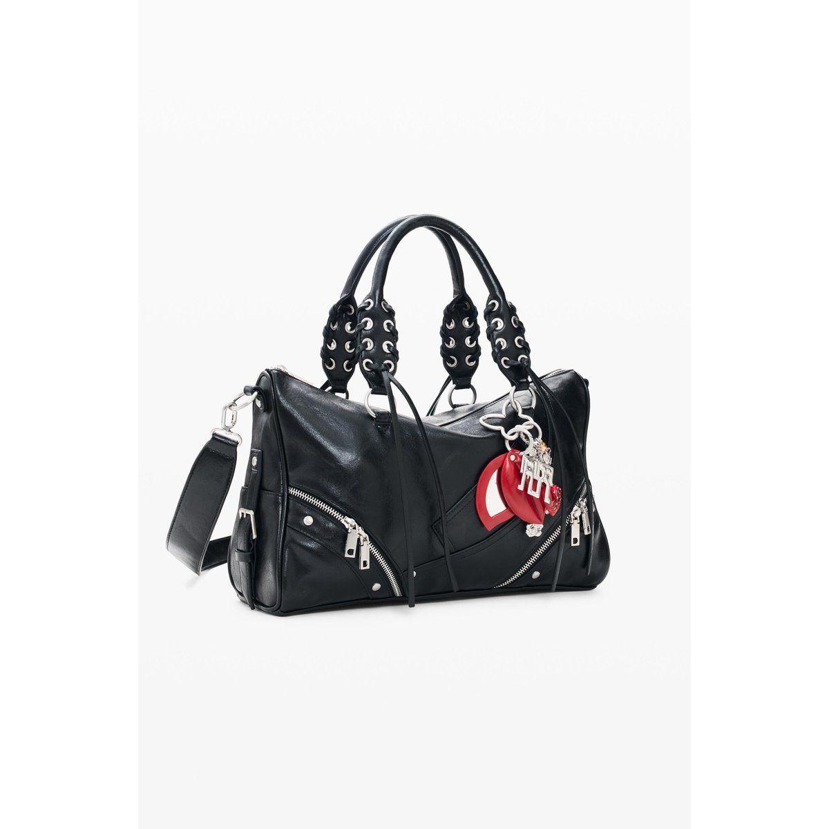 Grand sac charms noir, DESIGUAL