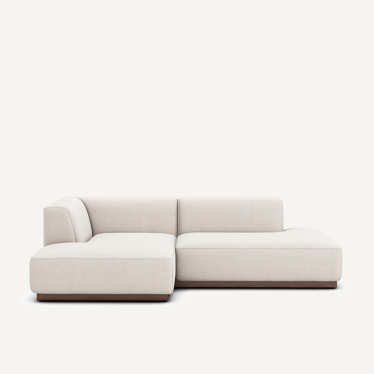 Ecksofa, links, aus Baumwolle und Leinen, JACOPO beige, AM.PM
