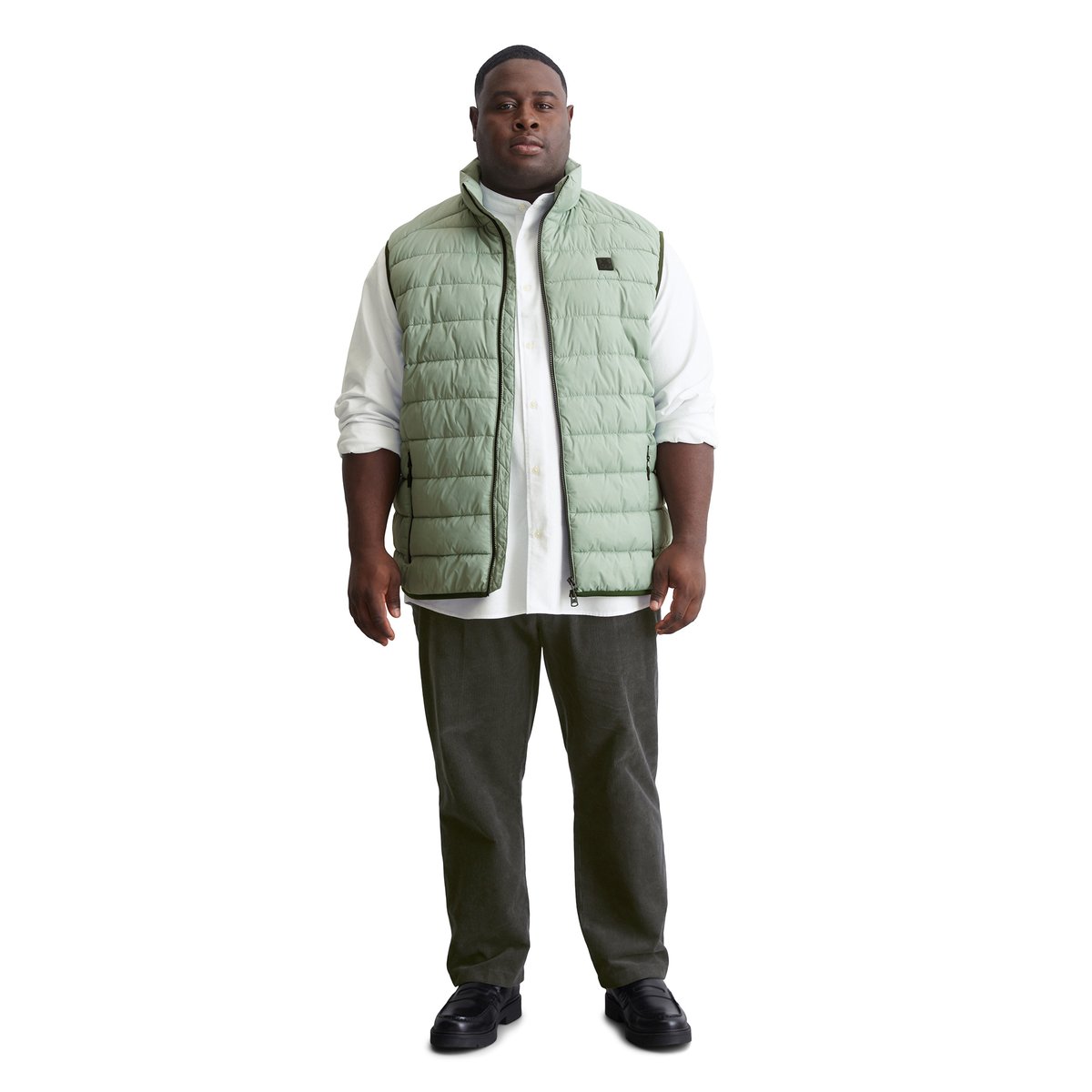 Gilet matelassé regular en qualité recyclée vert clair, MARC O'POLO