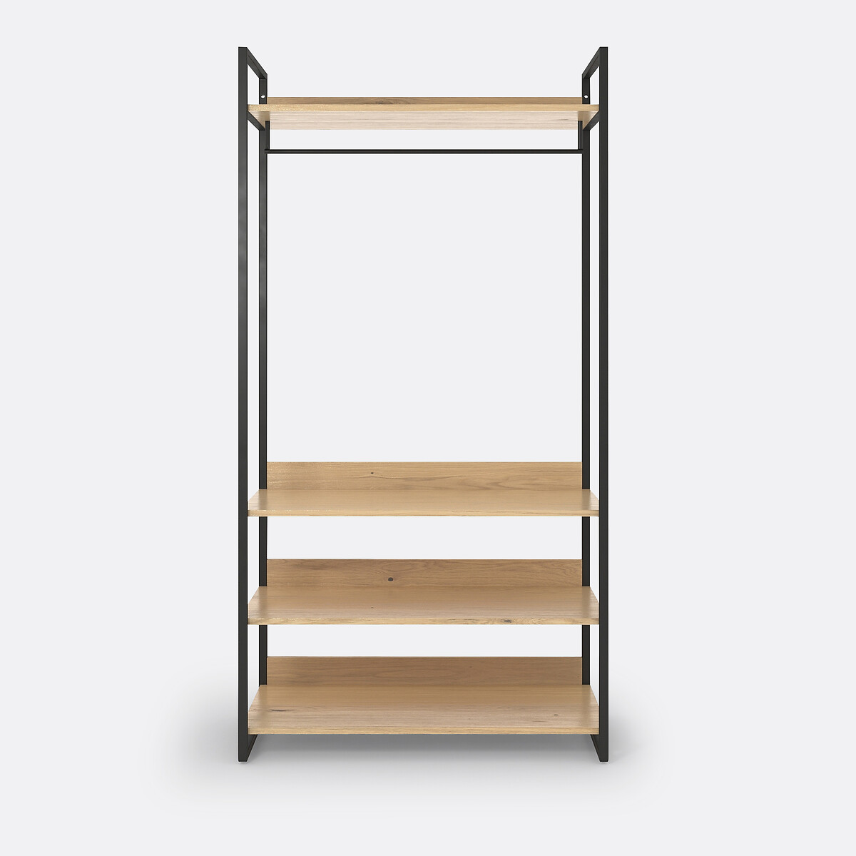 Module armoire large 3 étagères 1 penderie HIBA bois/métal, LA REDOUTE INTERIEURS