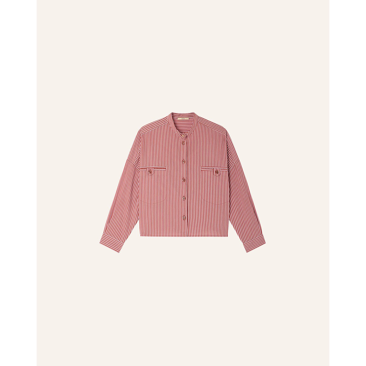 Orregia Striped Long Sleeve Shirt pomegranate, SESSUN