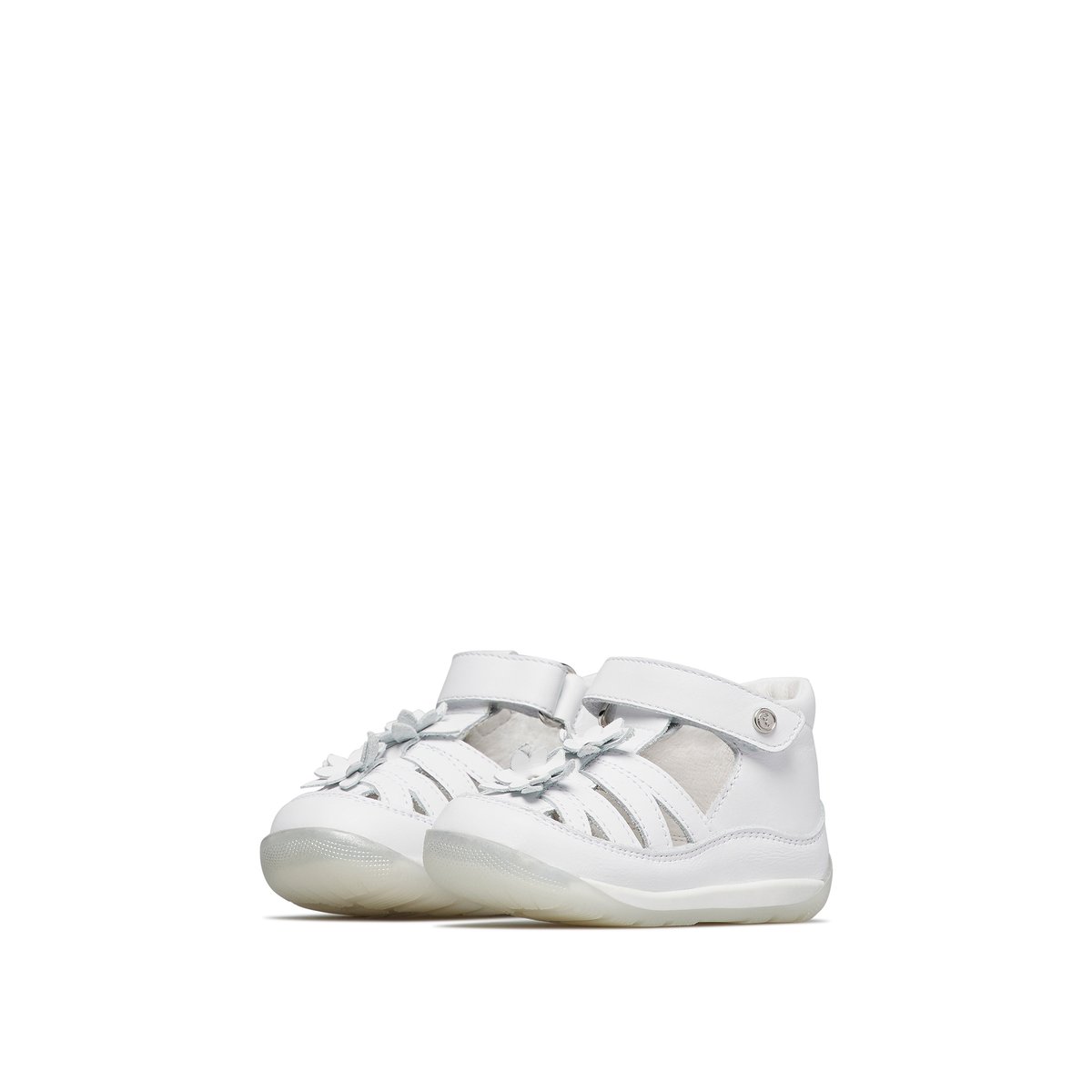Sandales semi-fermées en cuir FERSIE blanc, FALCOTTO