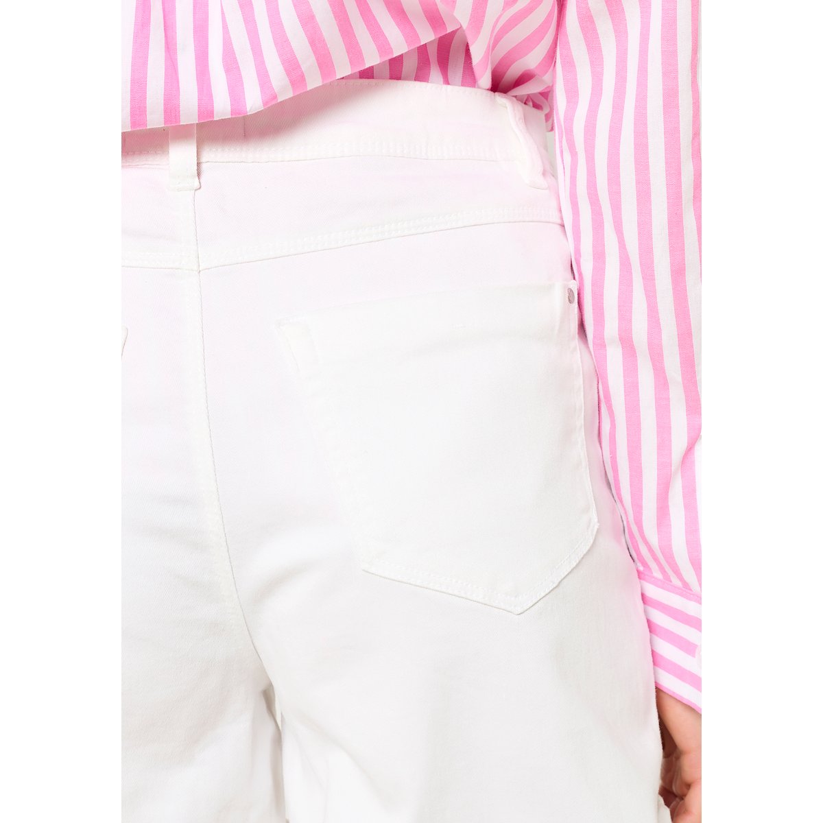 Short taille normale en coton blanc, LOLALIZA