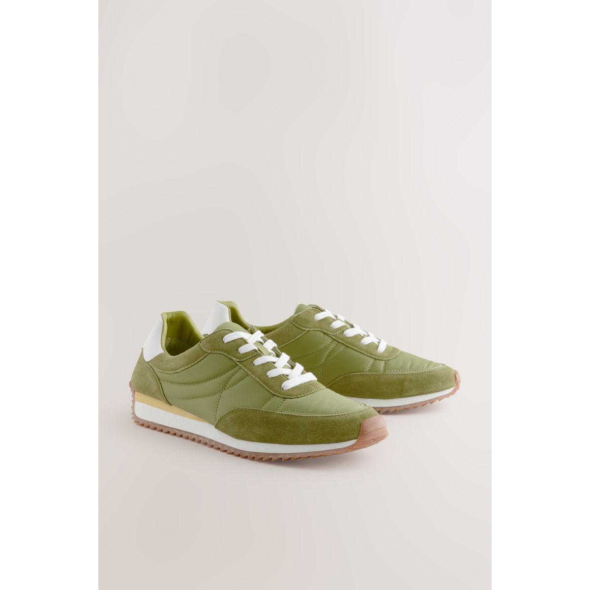 Chaussures de course e, cuir vert, NEXT