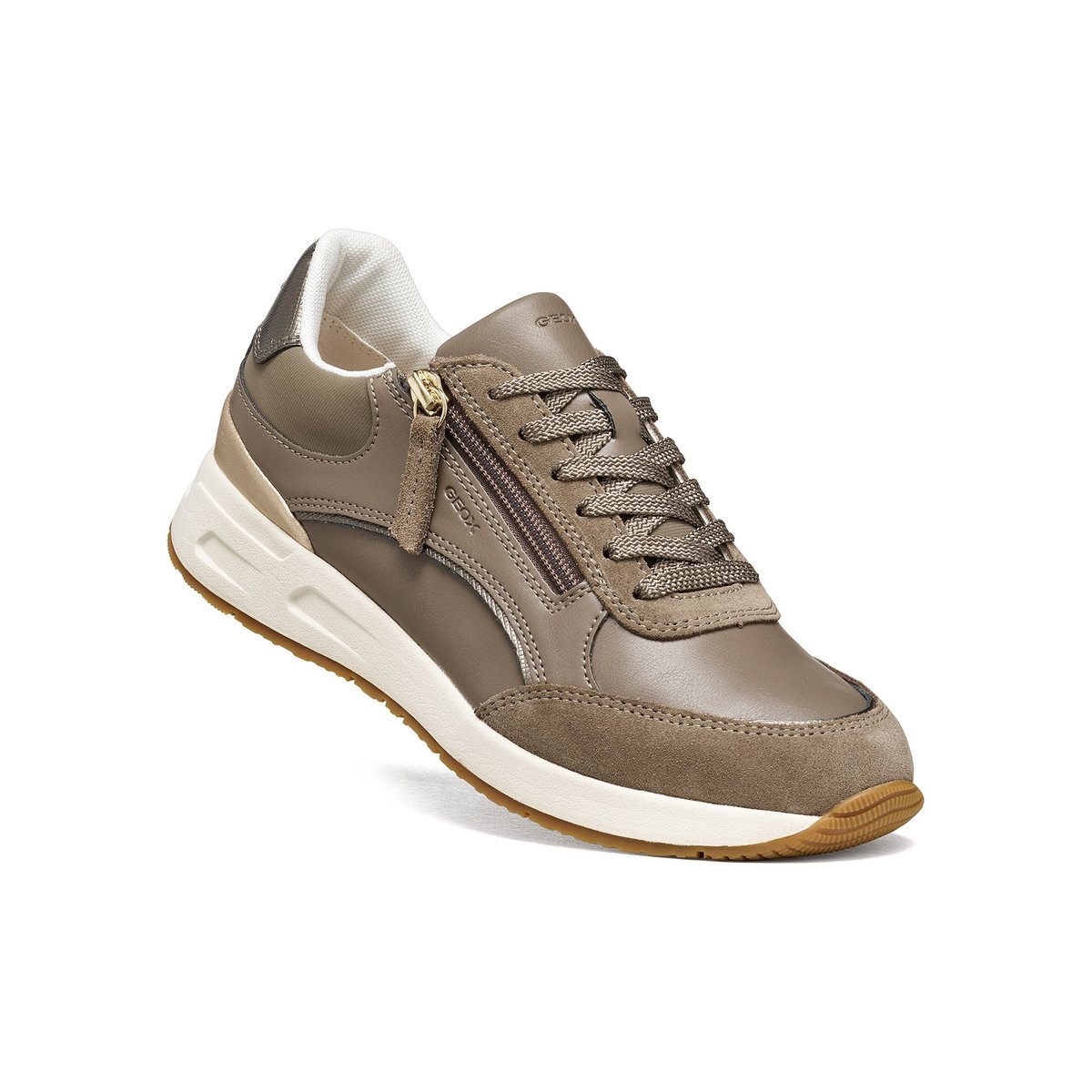 Baskets respirantes zippées, BULMYA taupe, GEOX