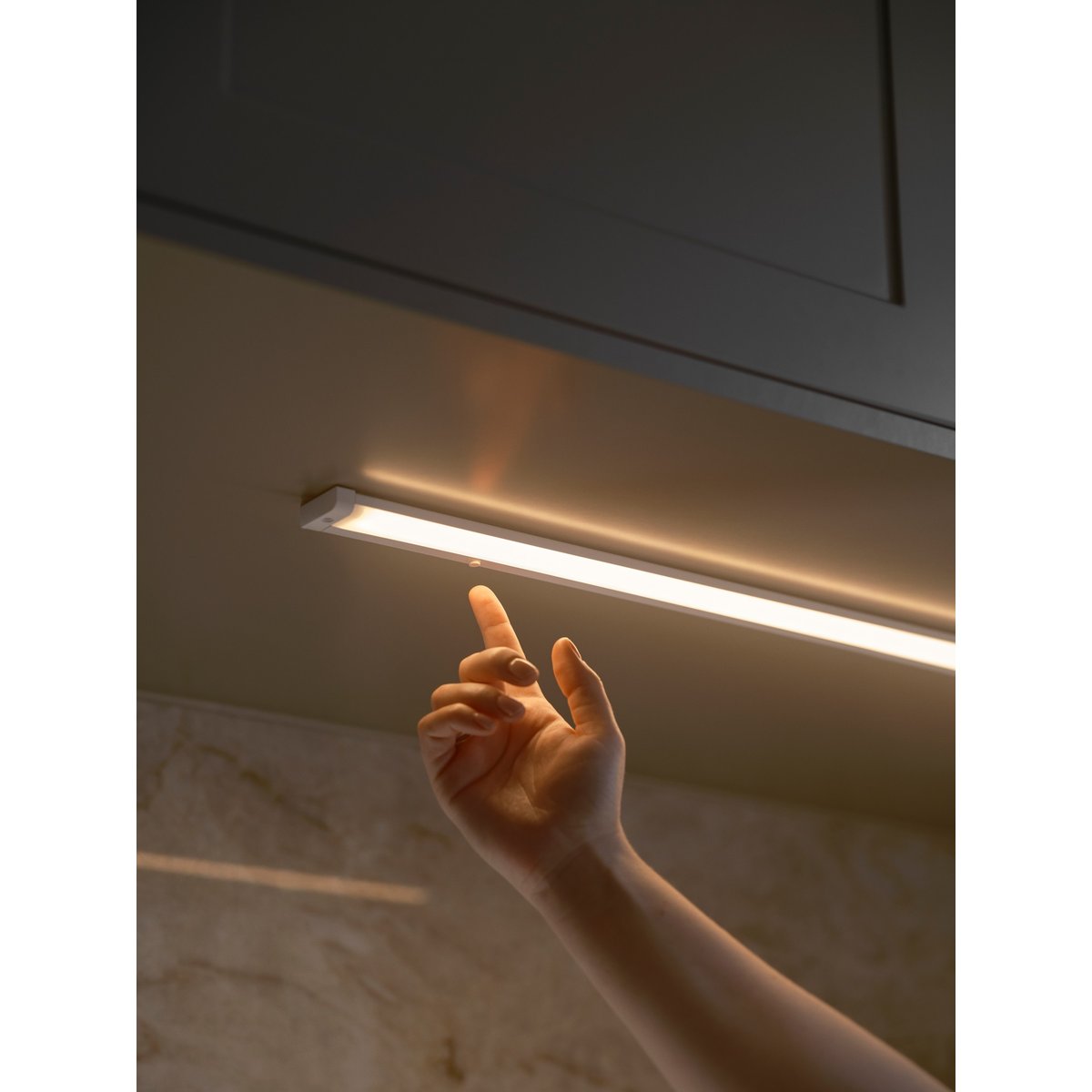 Réglette LED Ultrafine et Rectangulaire pour cuisine en plastique, PRESTON blanc, NORDLUX