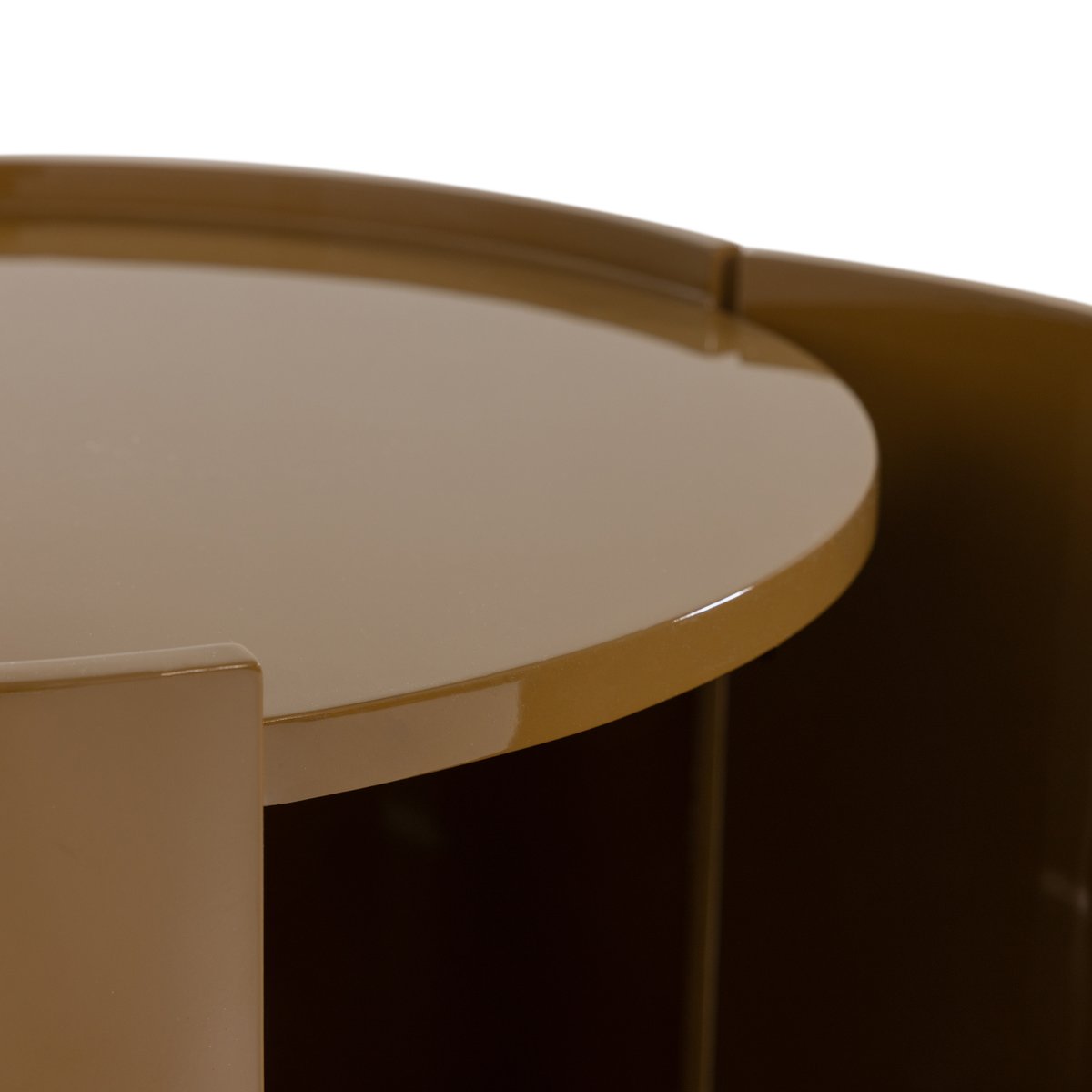 Armoire ronde en MDF SERA jaune, WOOOD
