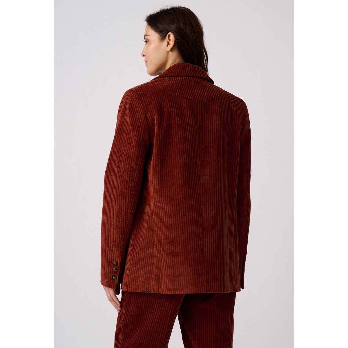 Veste velours grosses côtes marron rouille, DAMART