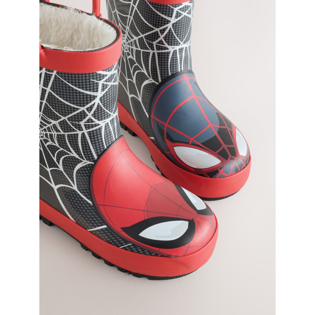 Bottes en caoutchouc à poignée spider-man rouge/noir, NEXT