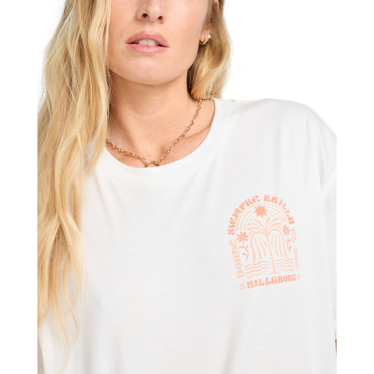 T shirt manches courtes ALWAYS LOOKING blanc salt crystal, BILLABONG