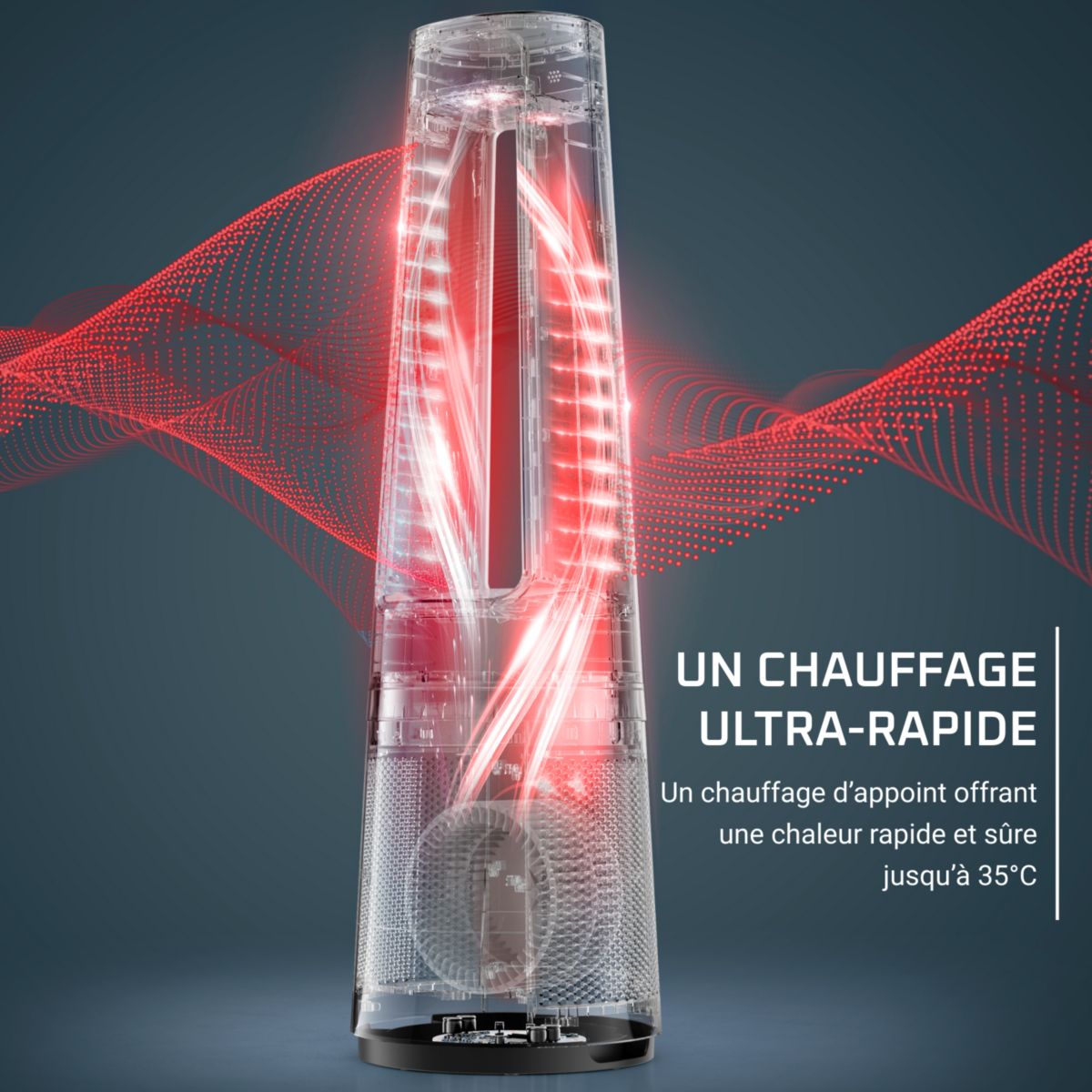 Purificateur d'air, ventilateur, chauffage Eclipse 3 en 1 connect QU5072F0 couleur unique, ROWENTA