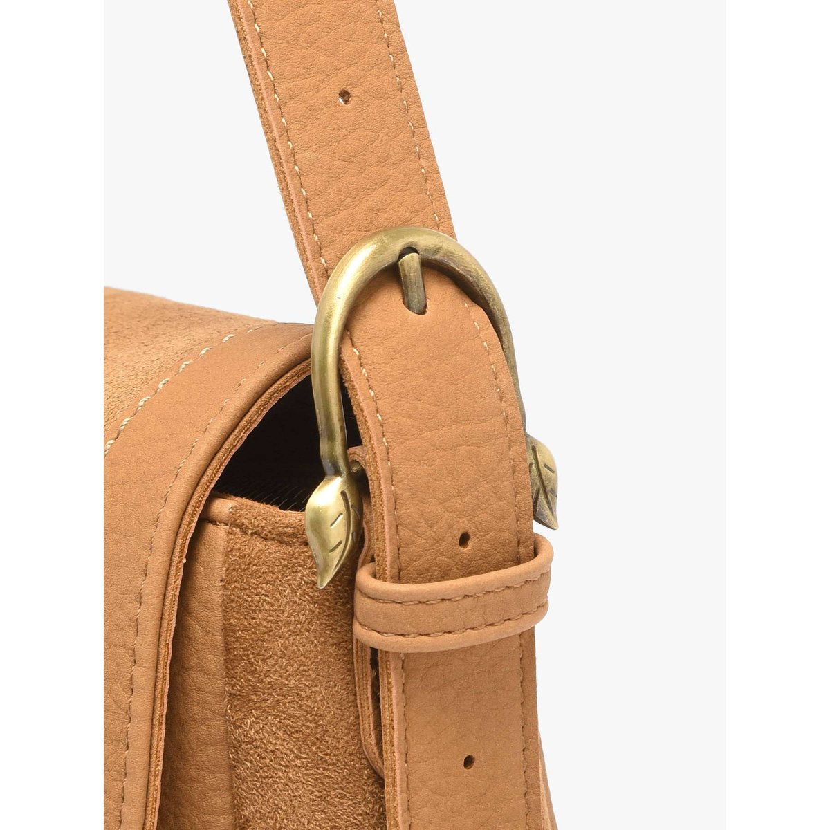 Sac bandoulière Ellebore camel, WOOMEN