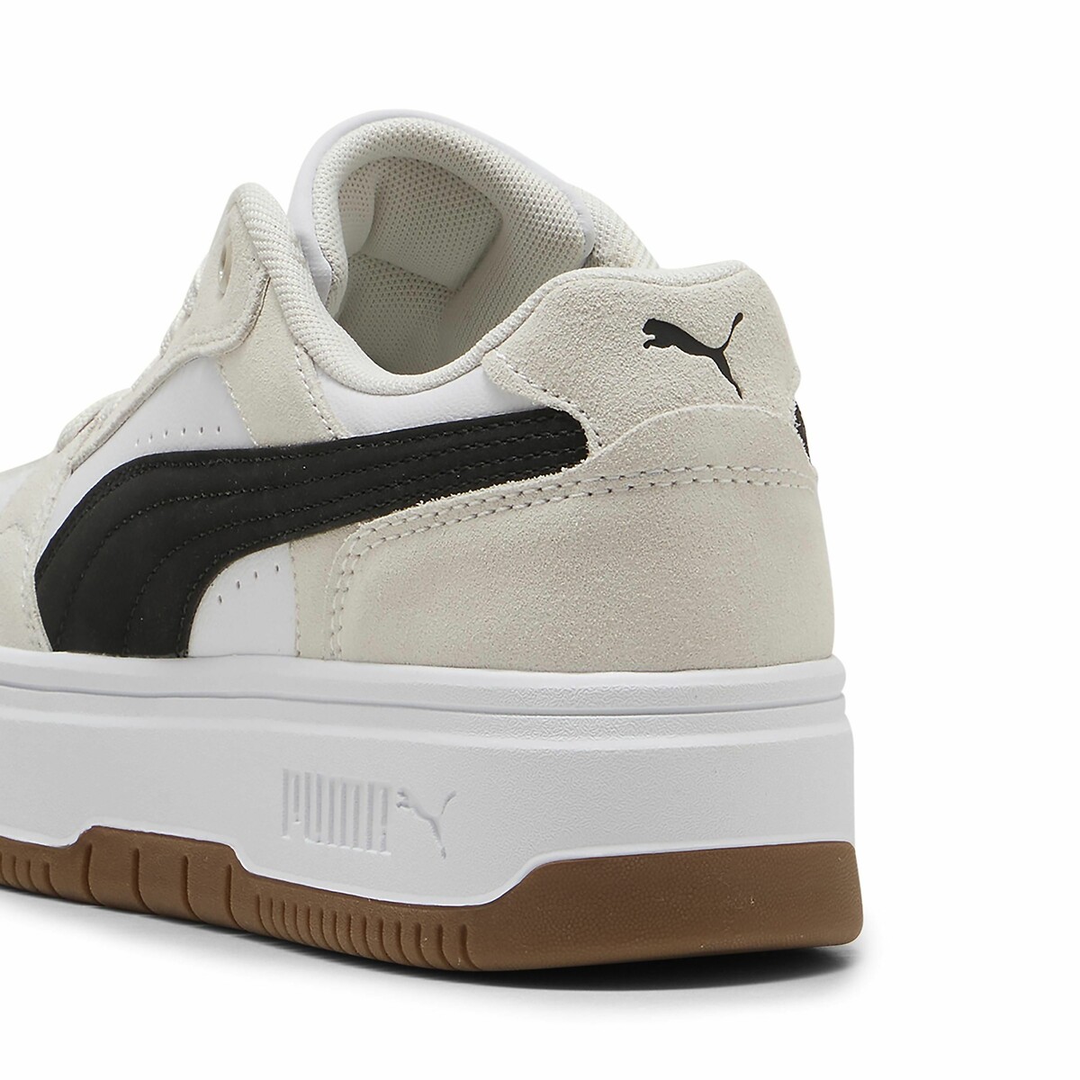 Baskets Rebound Low Suede blanc/noir, PUMA