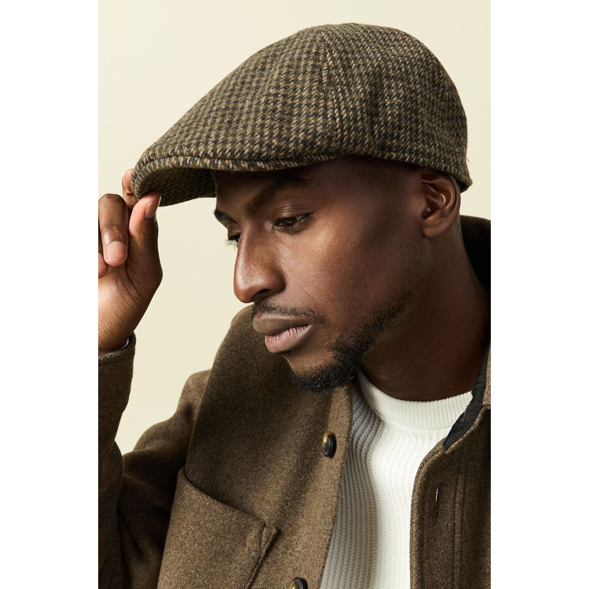 Casquette tweed avec doublure gris, BONOBO