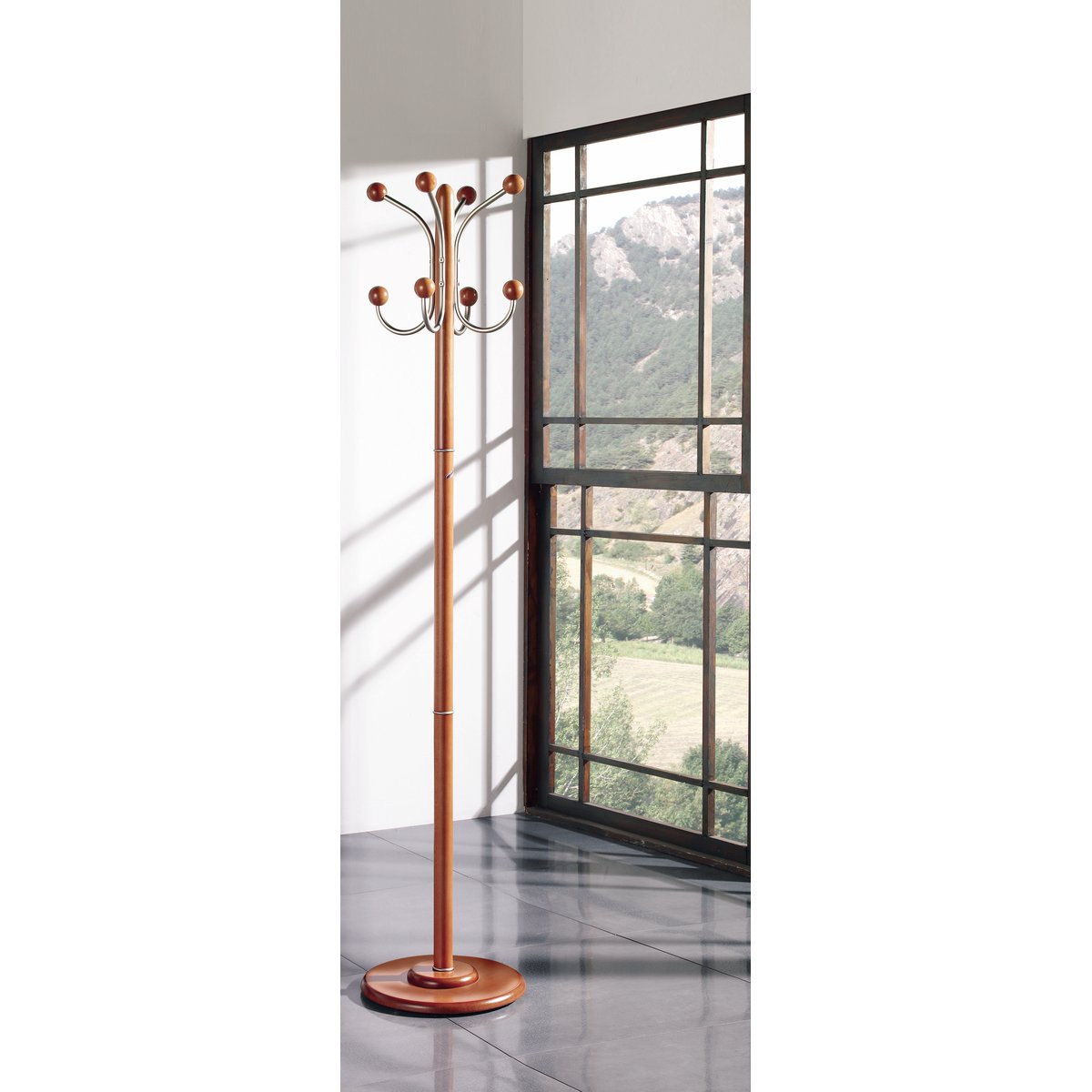 Porte-manteau en hêtre massif, OFFICE cerisier, HERDASA