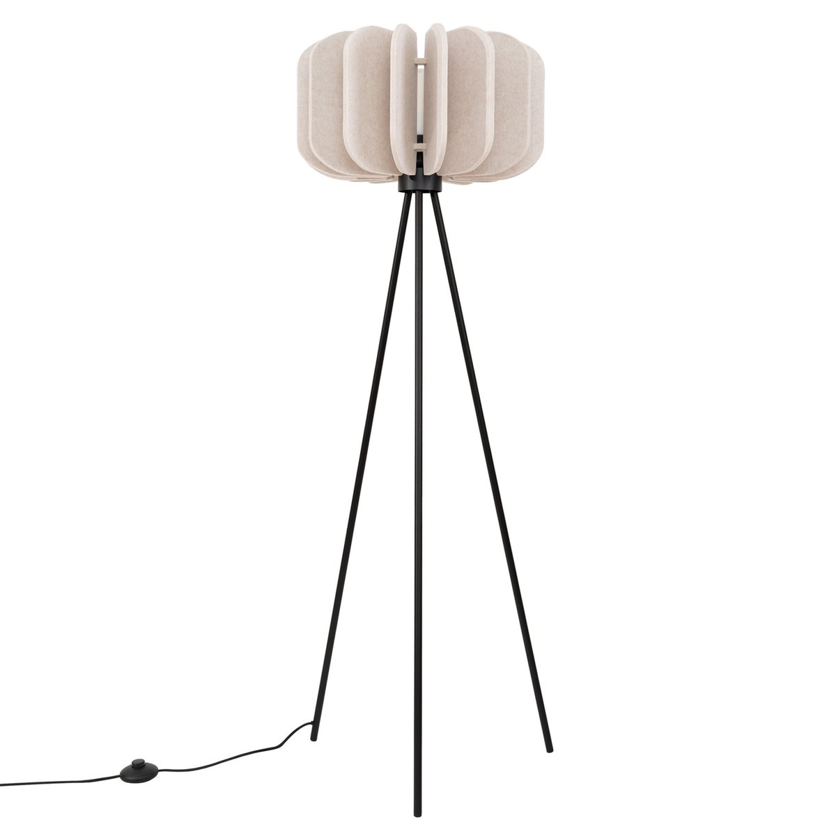 Lampadaire Feutre Beige E27 1 Mula beige, EDEN