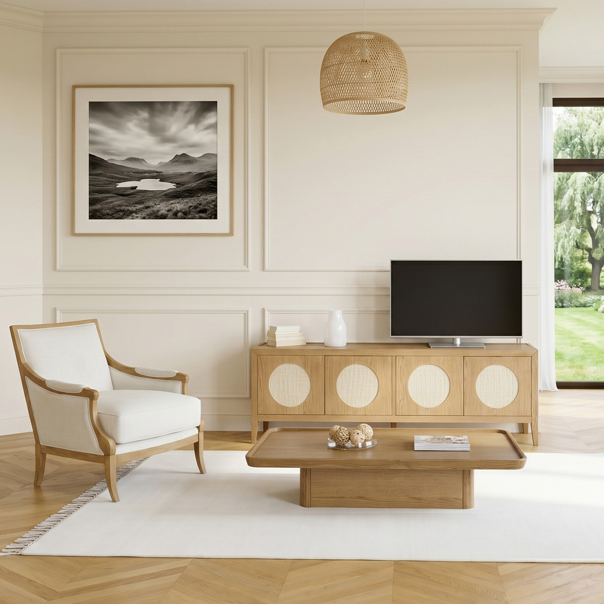 Longue table basse style contemporain en chêne SHERYL marron, ROBIN DES BOIS