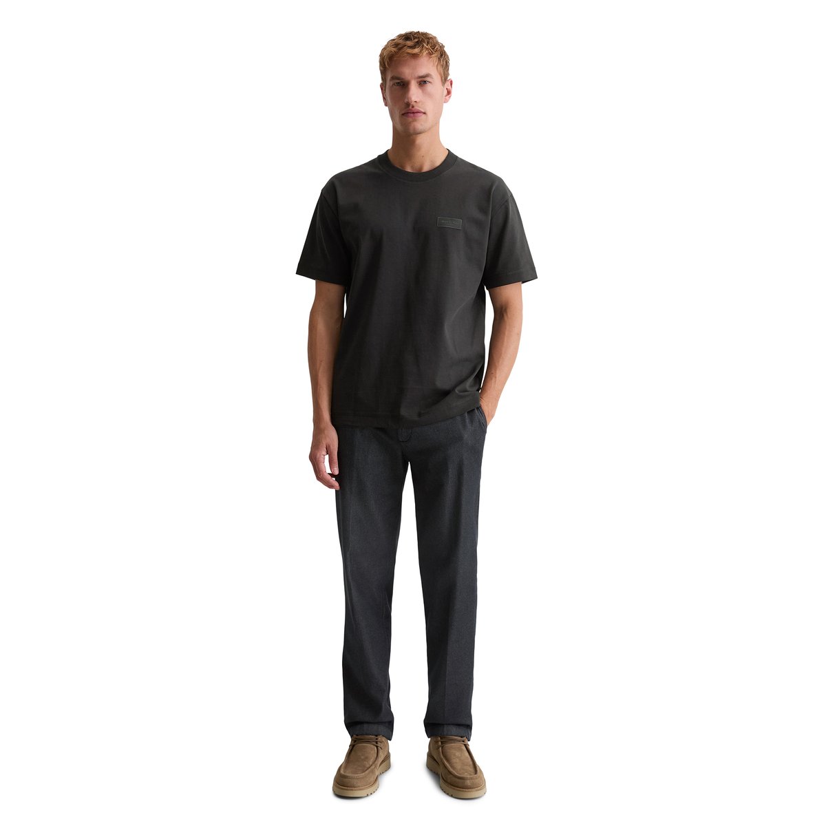 T-shirt ample en jersey de coton bio épais noir, MARC O'POLO