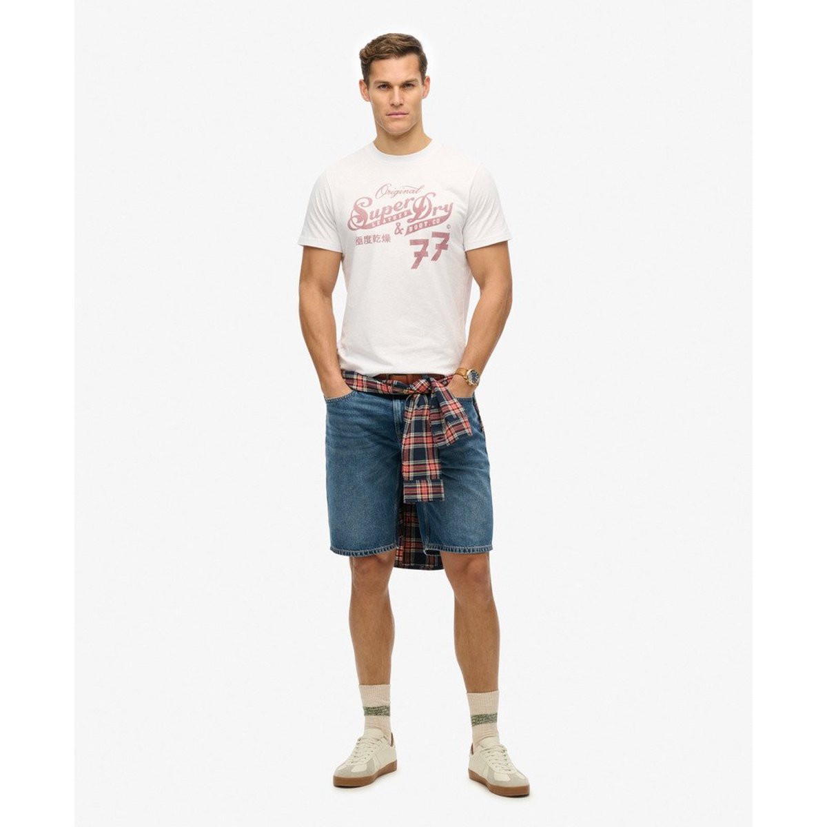 T-Shirt Script Leather & Boot Co optic, SUPERDRY