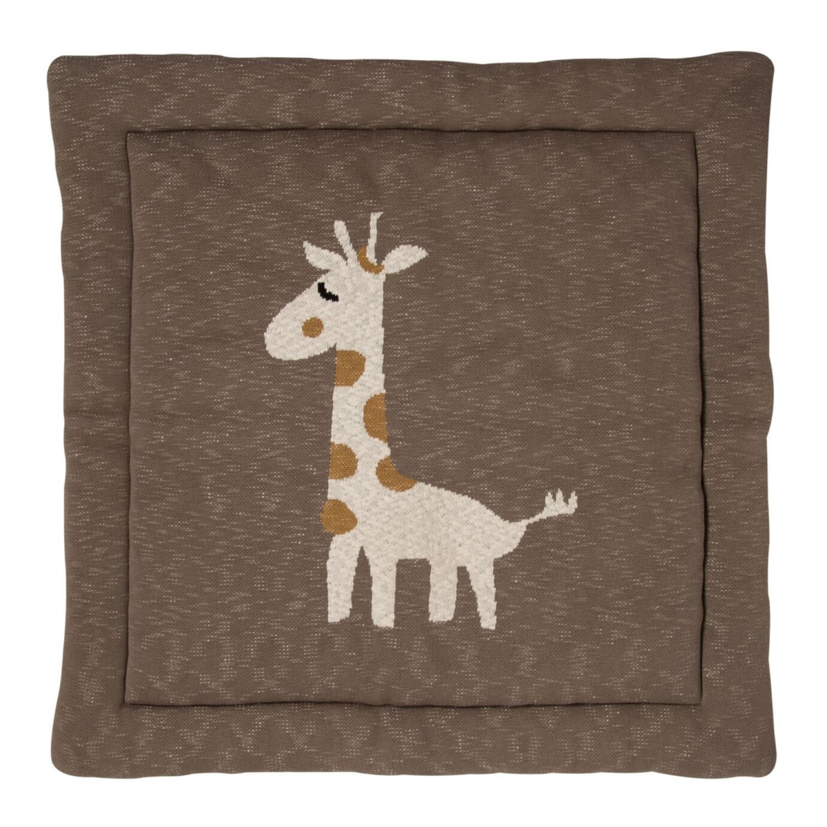 Tapis de jeu marron tricot girafe, QUAX