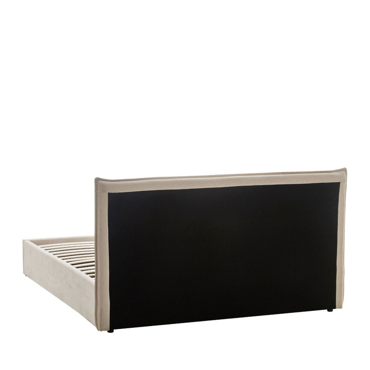 Lit coffre en tissu 160x200cm- CAMA beige, DRAWER