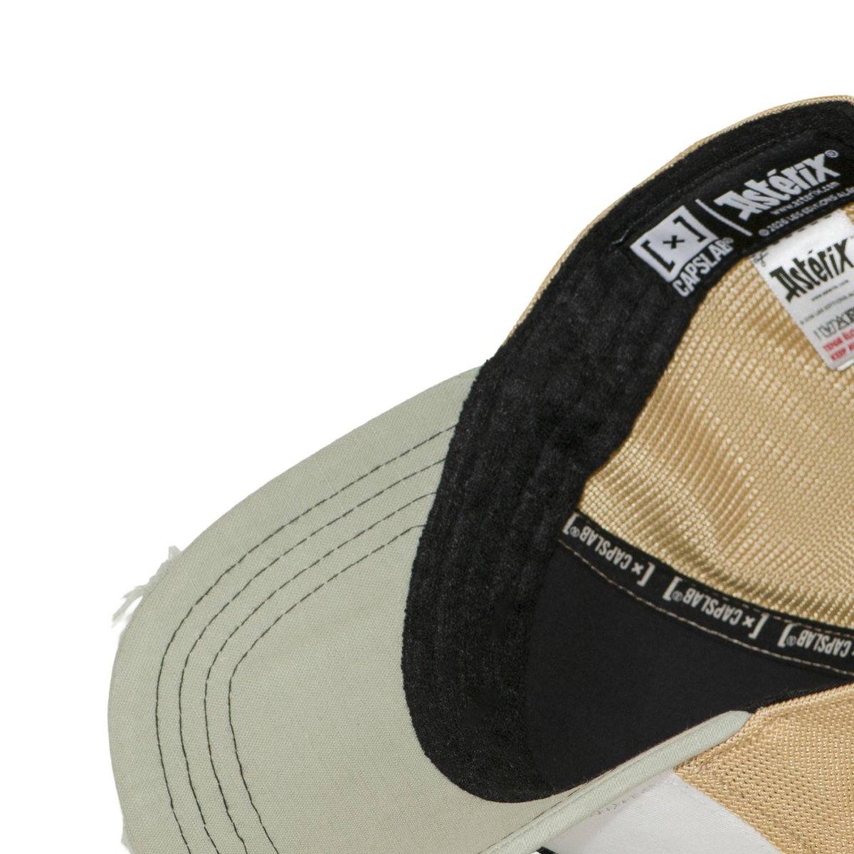 Casquette trucker Astérix blanc/vert/beige, CAPSLAB