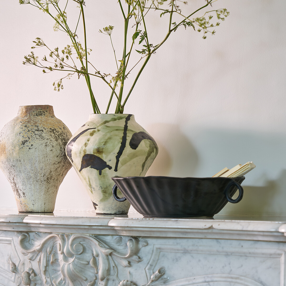 Vase en céramique aspect vieilli, Sylor blanc, AM.PM