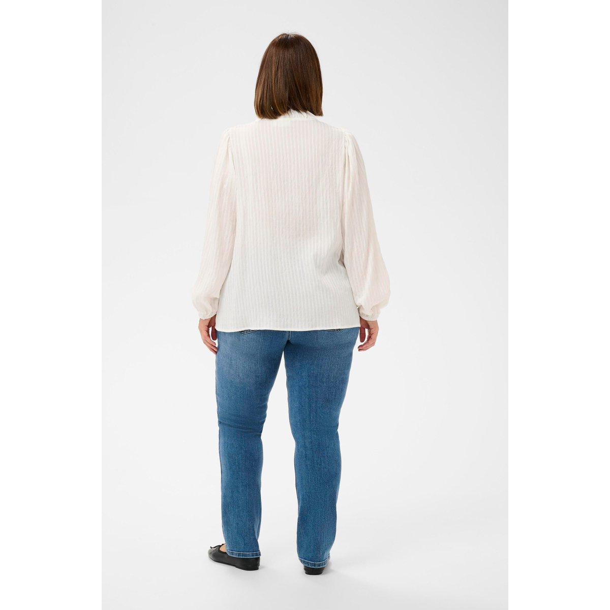 Chemise à manches longues blanc chalk, KAFFE CURVE