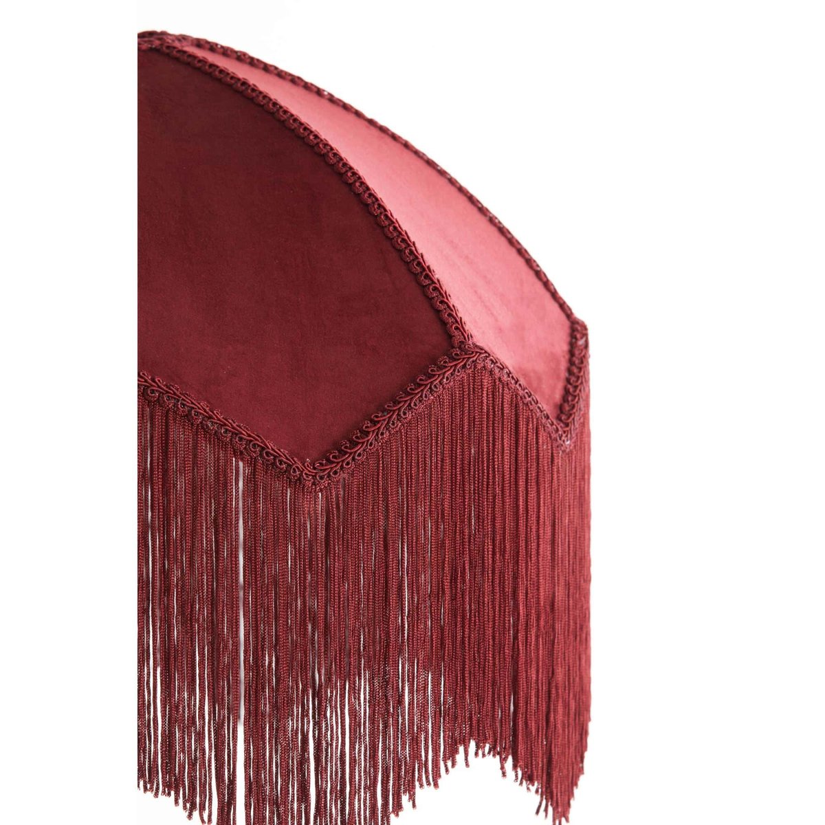 Lampe Suspendue Raphia MALACIA rouge foncé, LIGHT & LIVING 
