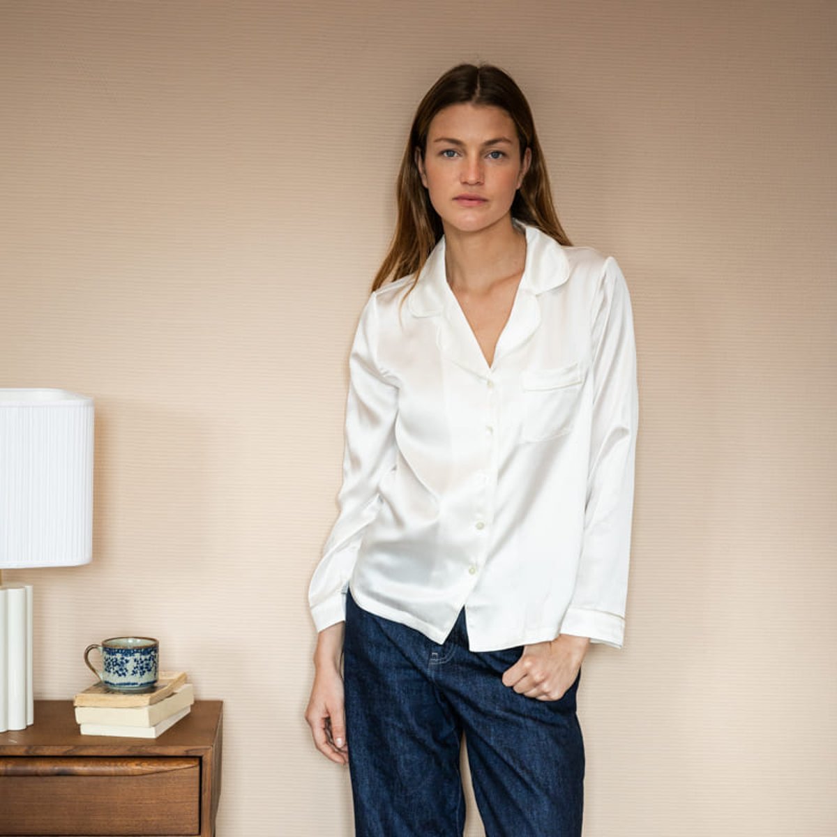 Chemise 100% pure soie de mûrier blanc, EMILY'S PILLOW