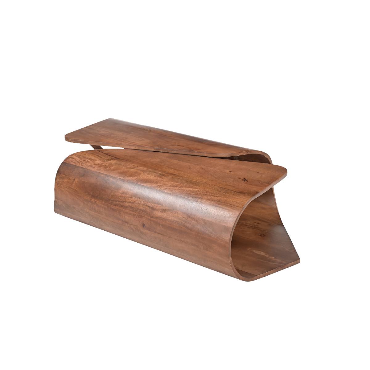 Table basse en bois de manguier AUREA bois foncé, MADE IN MEUBLES