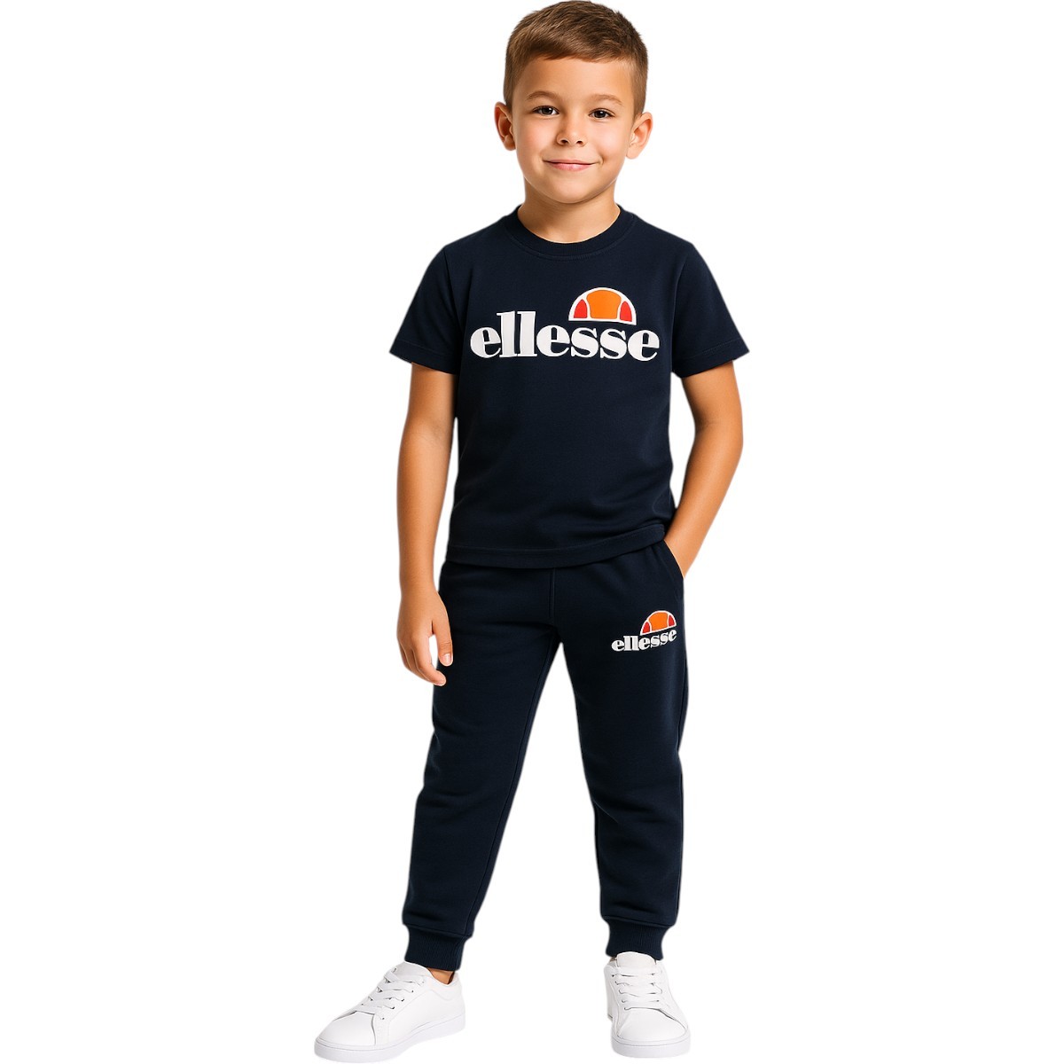 Lot de 2 t-shirts manches courtes et pantalon de jogging PLAYGROUND bleu marine, ELLESSE