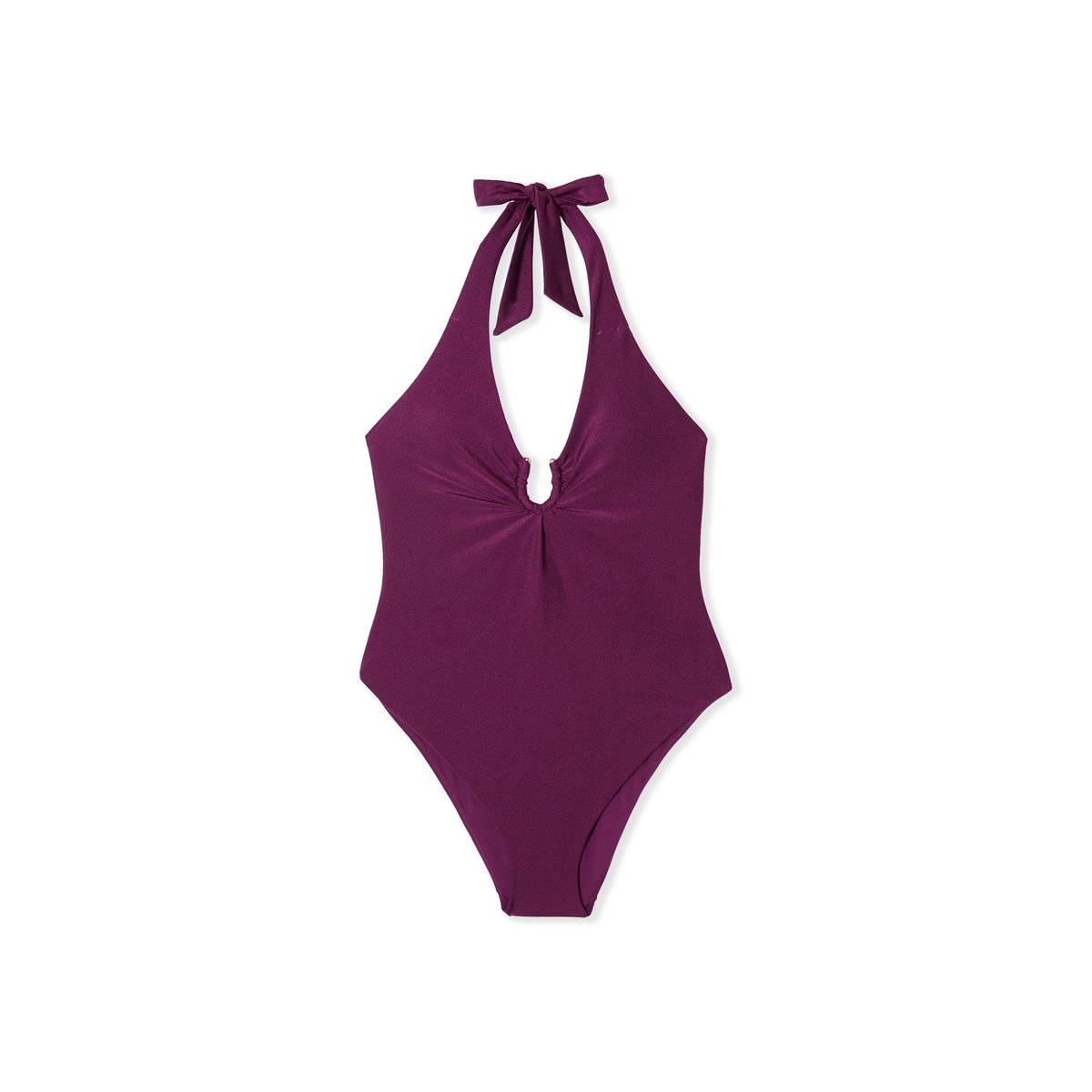 Maillot de bain 1 pièce satiné avec détail bijou NOMAD orchidee, ETAM