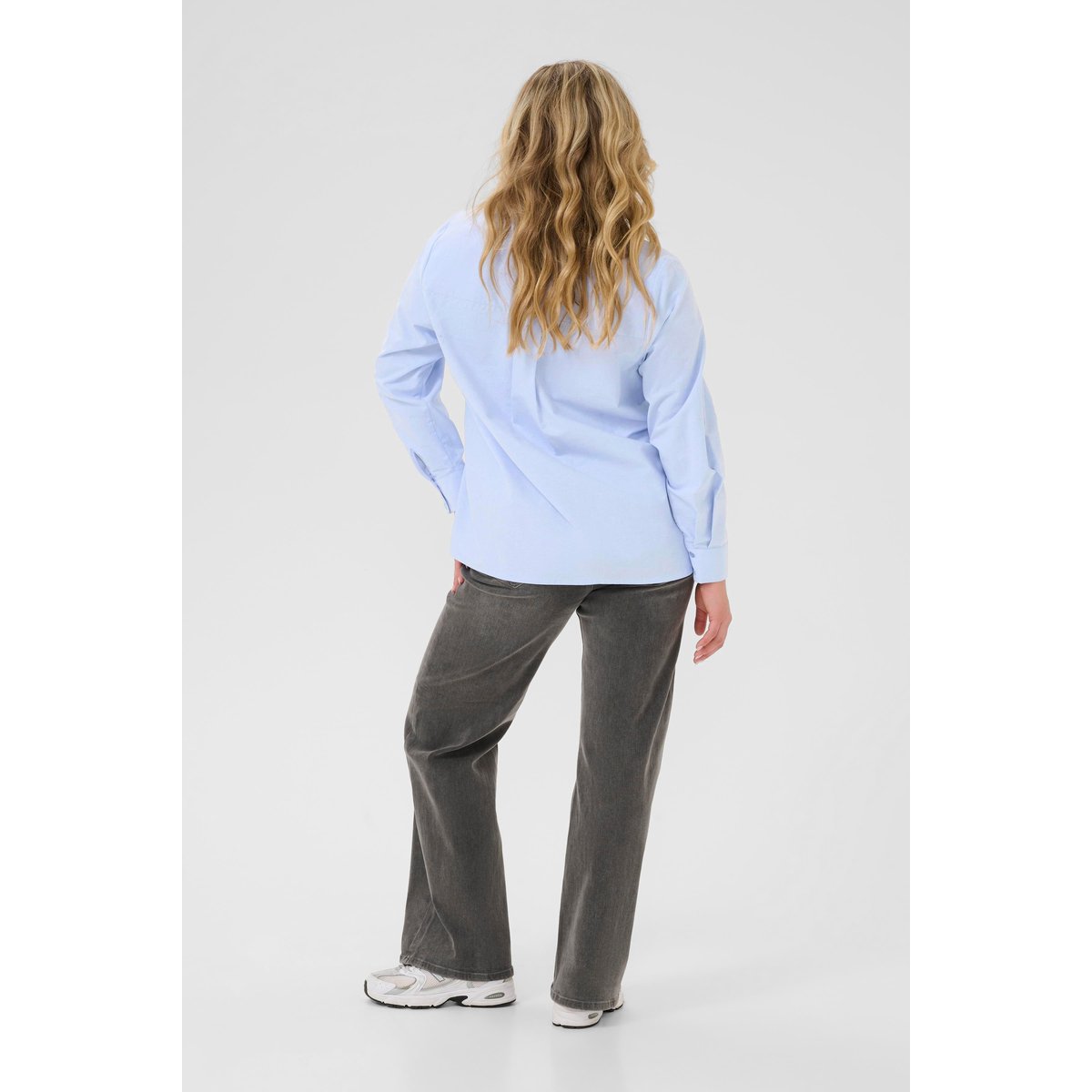 Chemise à manches longues bleu windsurfer melange, KAFFE CURVE