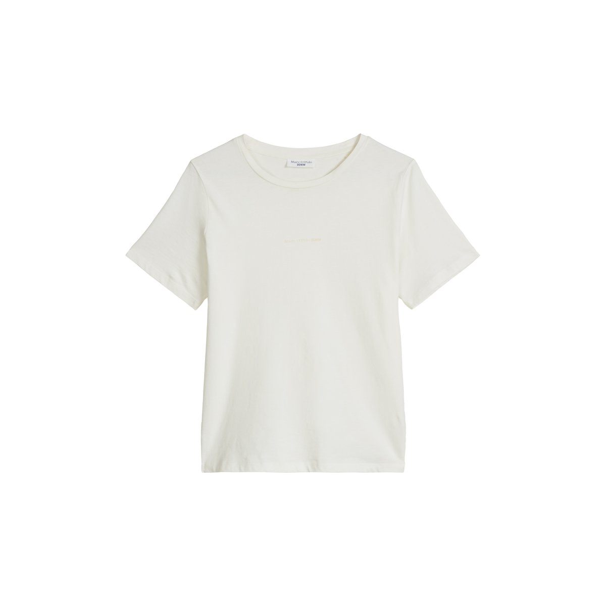 T-shirt coupe classique en coton organique Single Jerey blanc, MARC O’POLO DENIM