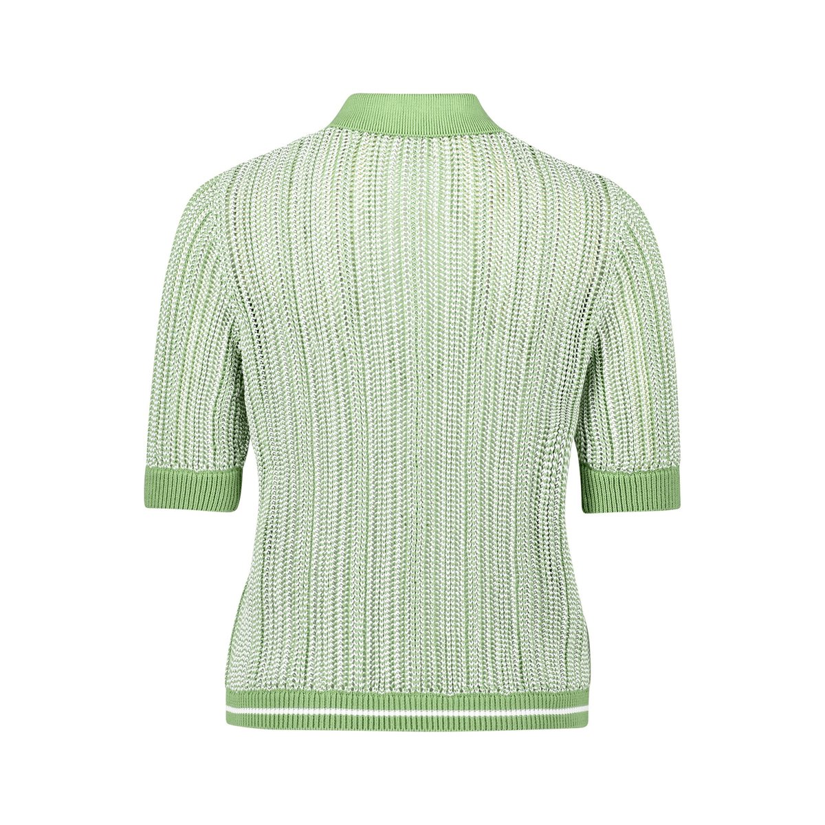 Pull-over en maille à col khaki/white, CARTOON