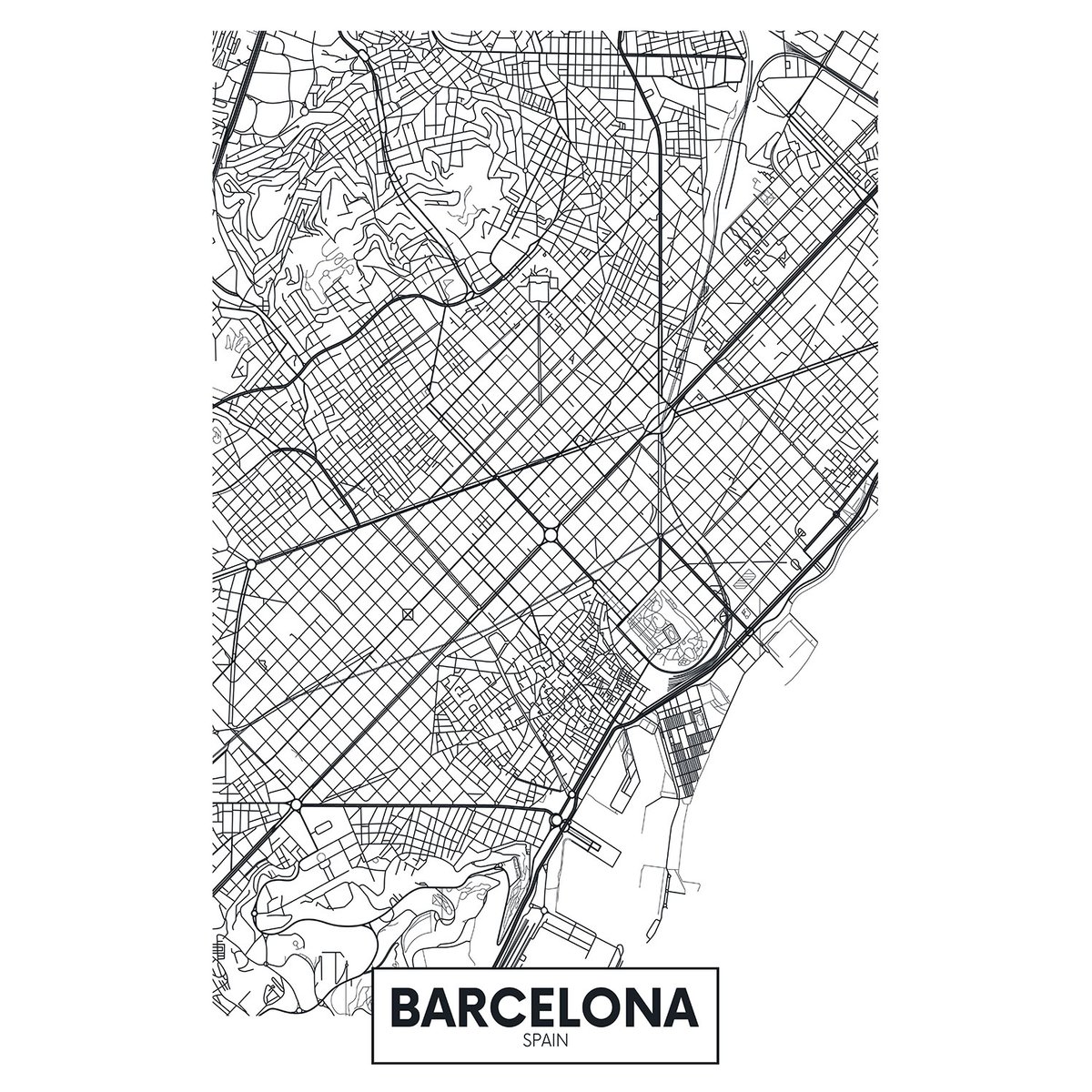 Tableau barcelona spain tableau alu dibond, HEXOA