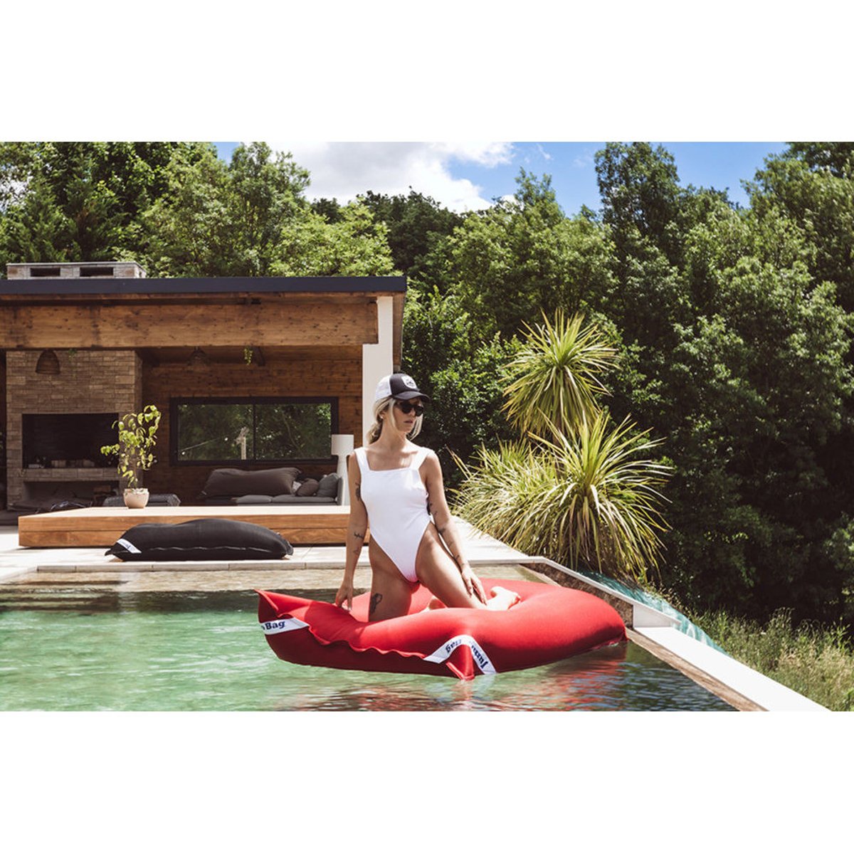 Coussin Géant JUMBO FLOTTANT rouge, JUMBO BAG