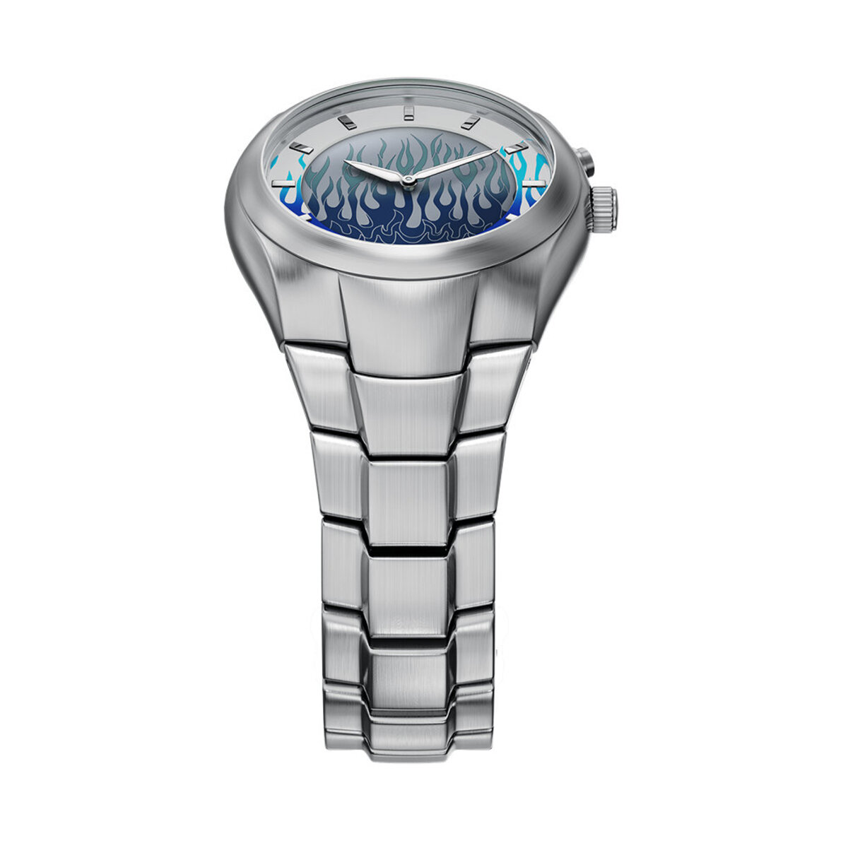 Montre Analogique Digital Y2K BIG TIC argenté bleu argenté, FOSSIL
