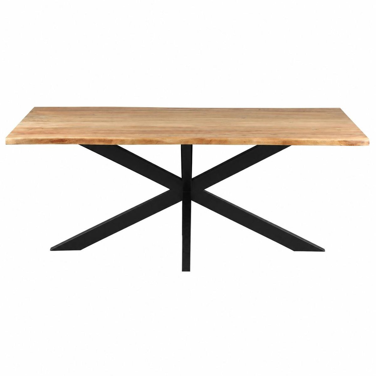 Table à manger bois bords naturels pied central 200 cm CANYON bois naturel, PIER IMPORT