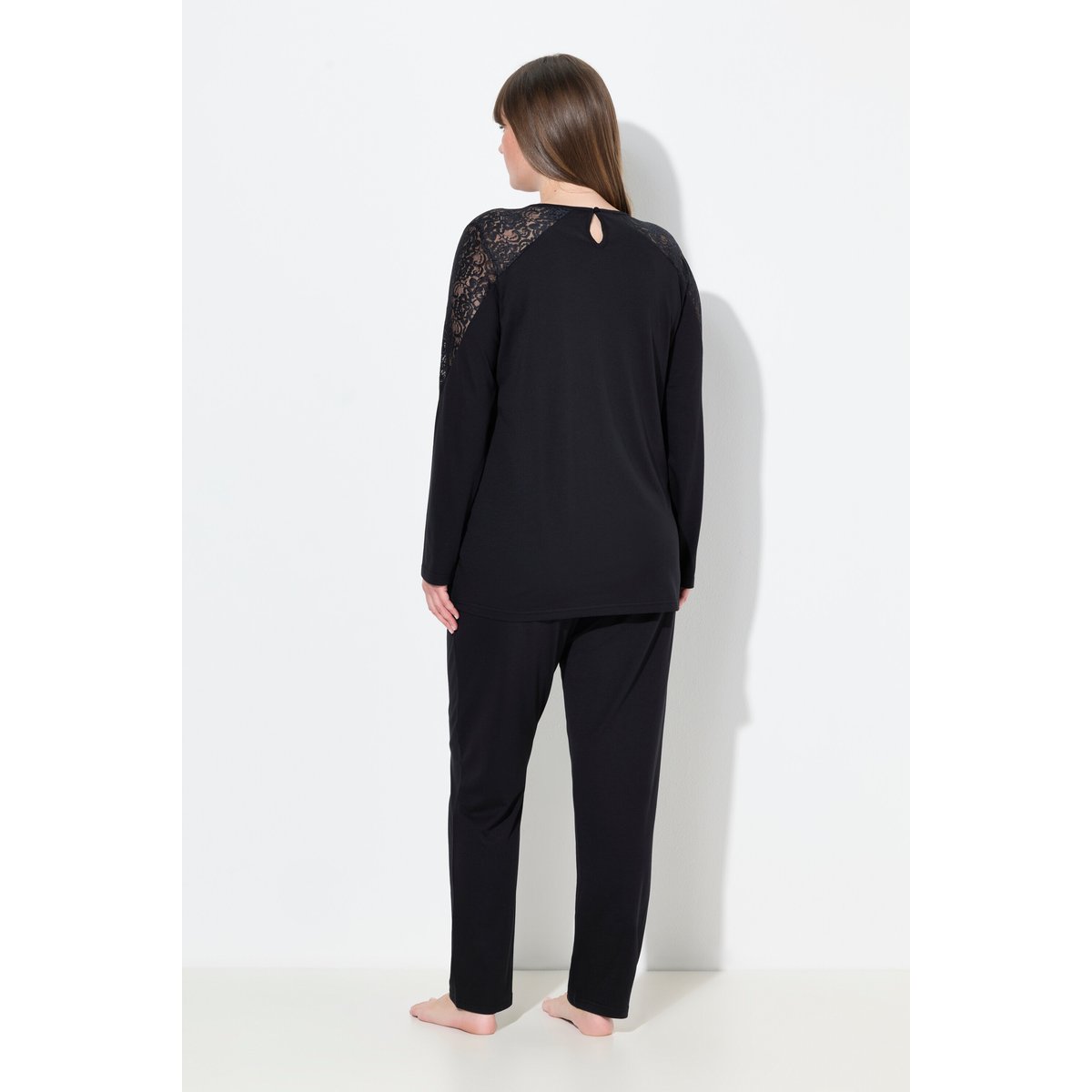 Pyjama avec dentelle noir, ULLA POPKEN