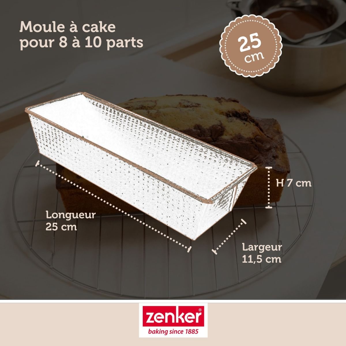 Lot de 2 moules à cake 25 cm PURE noir, ZENKER