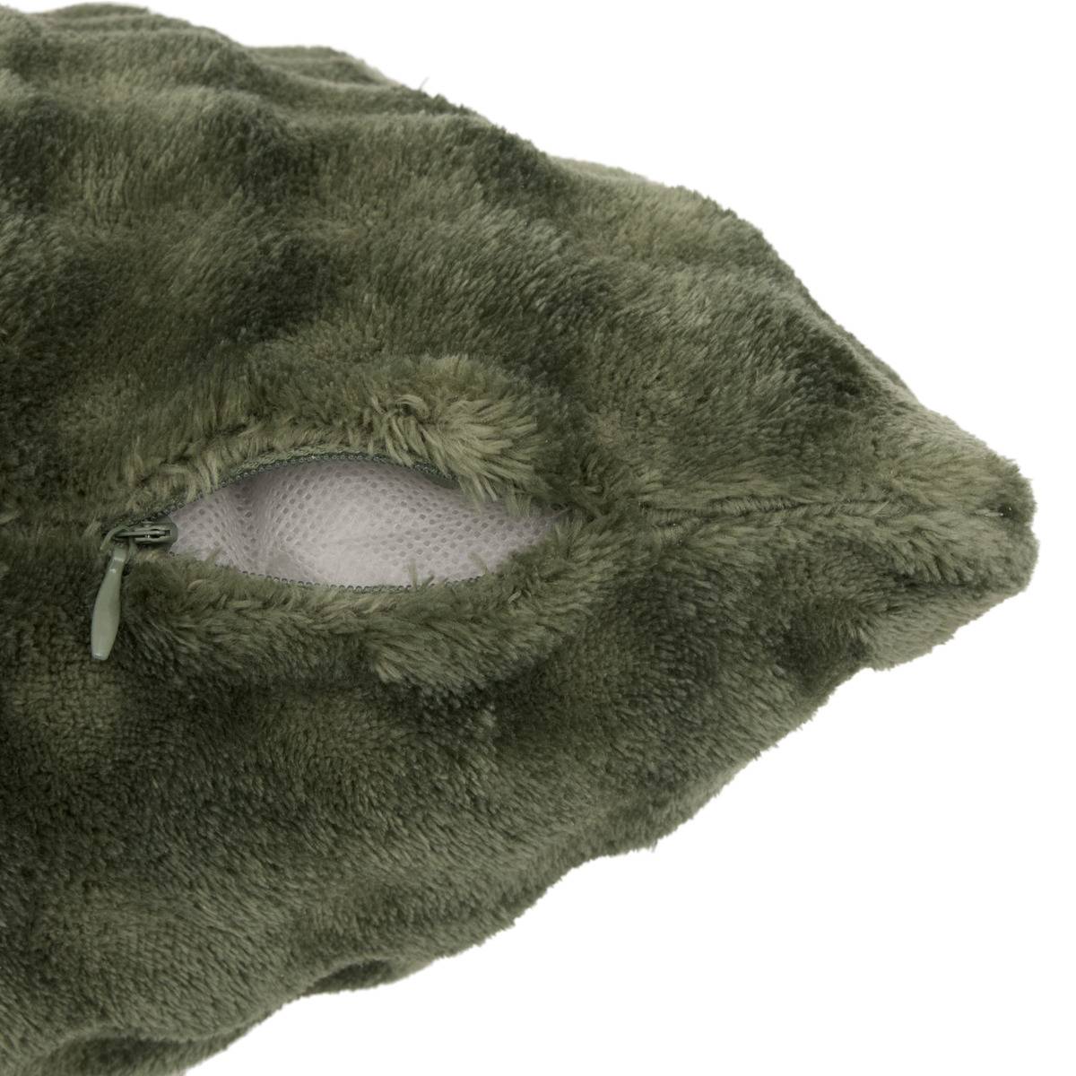 Coussin carré ZEPHY vert kaki, ATMOSPHERA