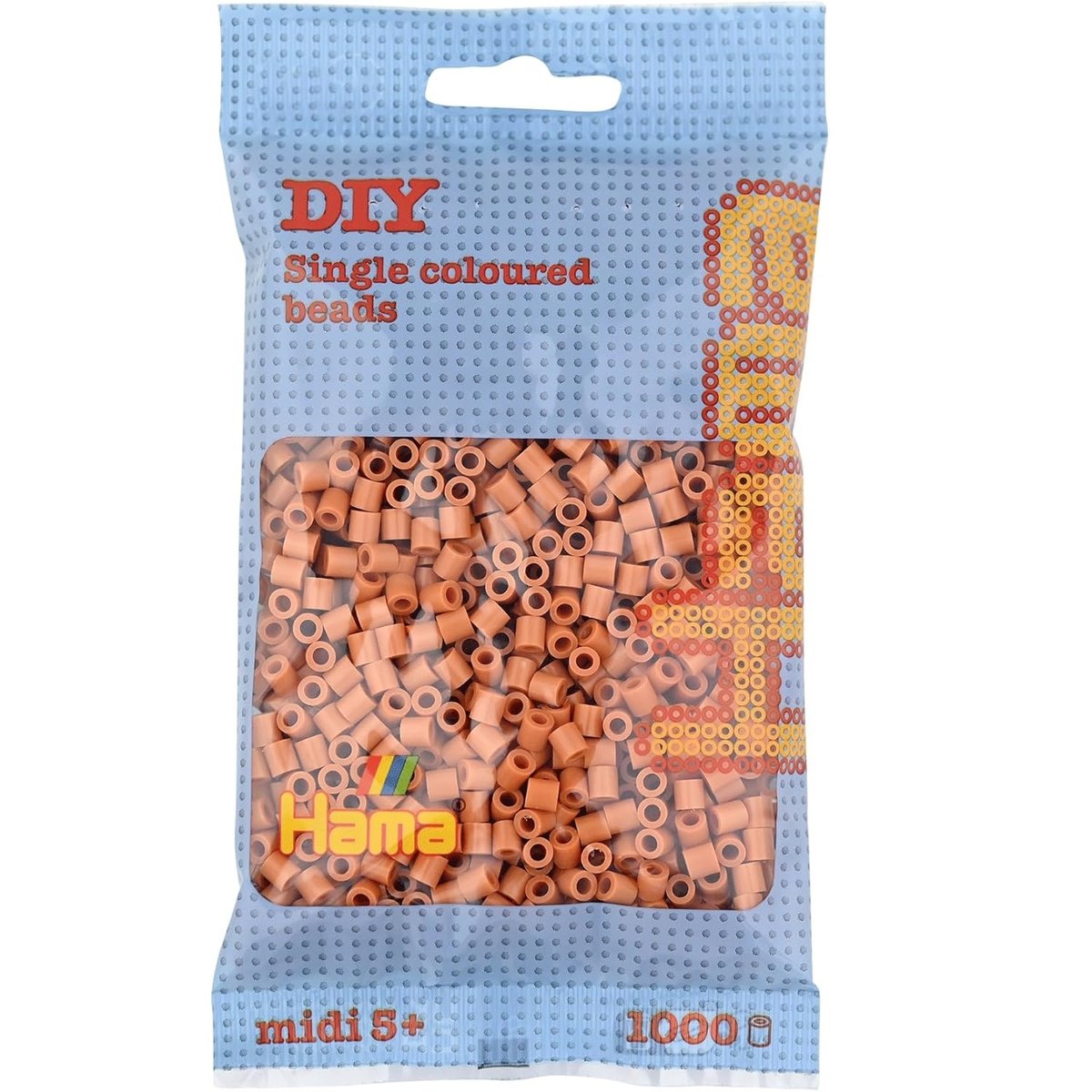 Sachet 1000 perles plastique Midi marron clair marron, HAMA