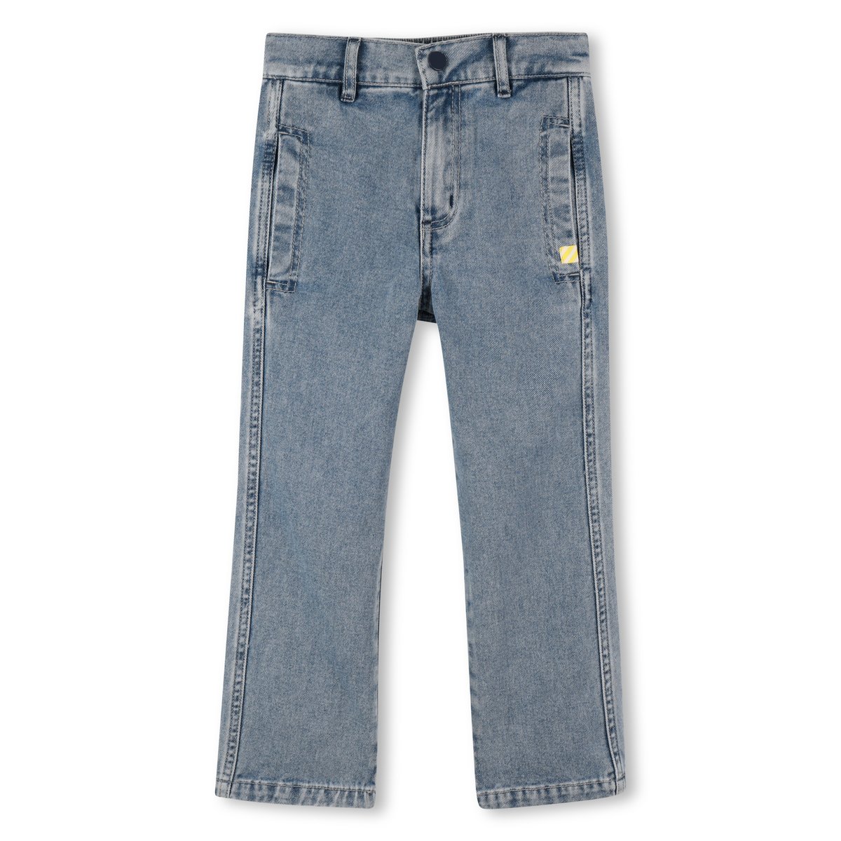 Pantalone in denim 4 tasche double stone+brossage, BILLIEBLUSH